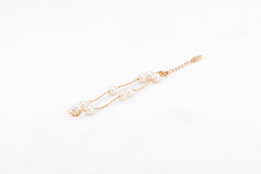 Gold-plated pearl bracelet for girls and women