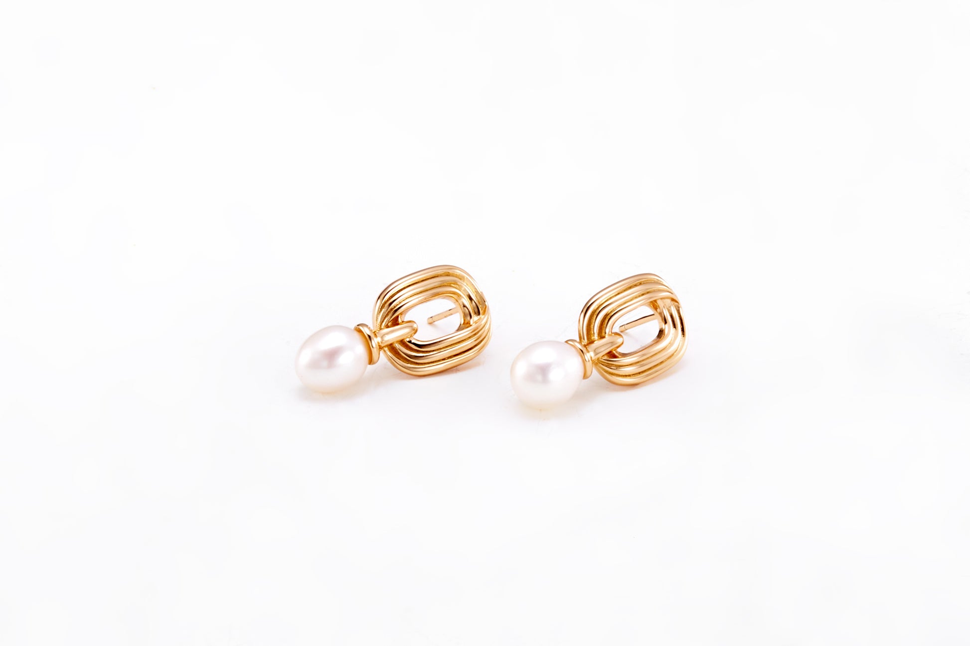 gold plated pearl clove earrings for women and girls