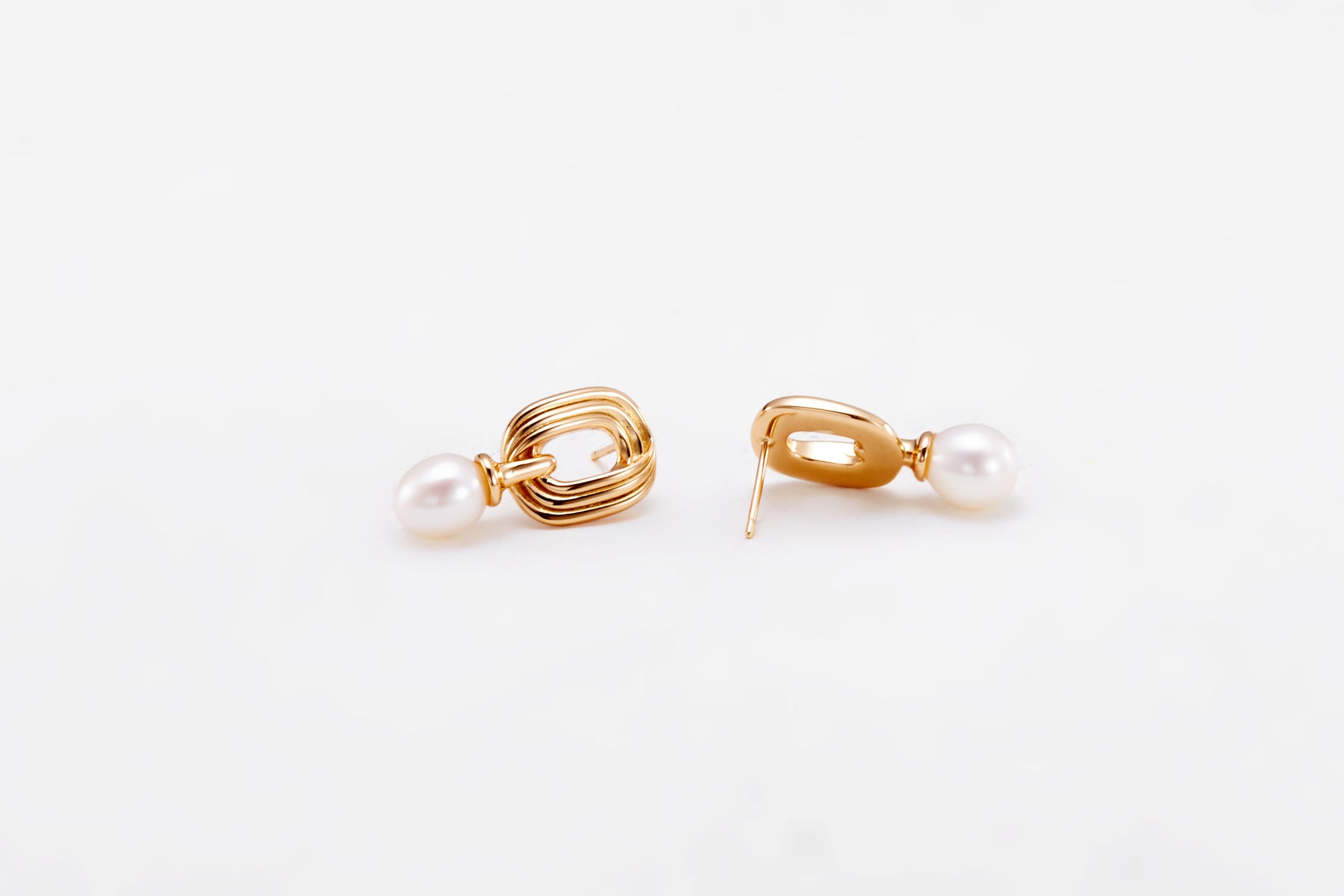 gold plated pearl clove earrings for women and girls