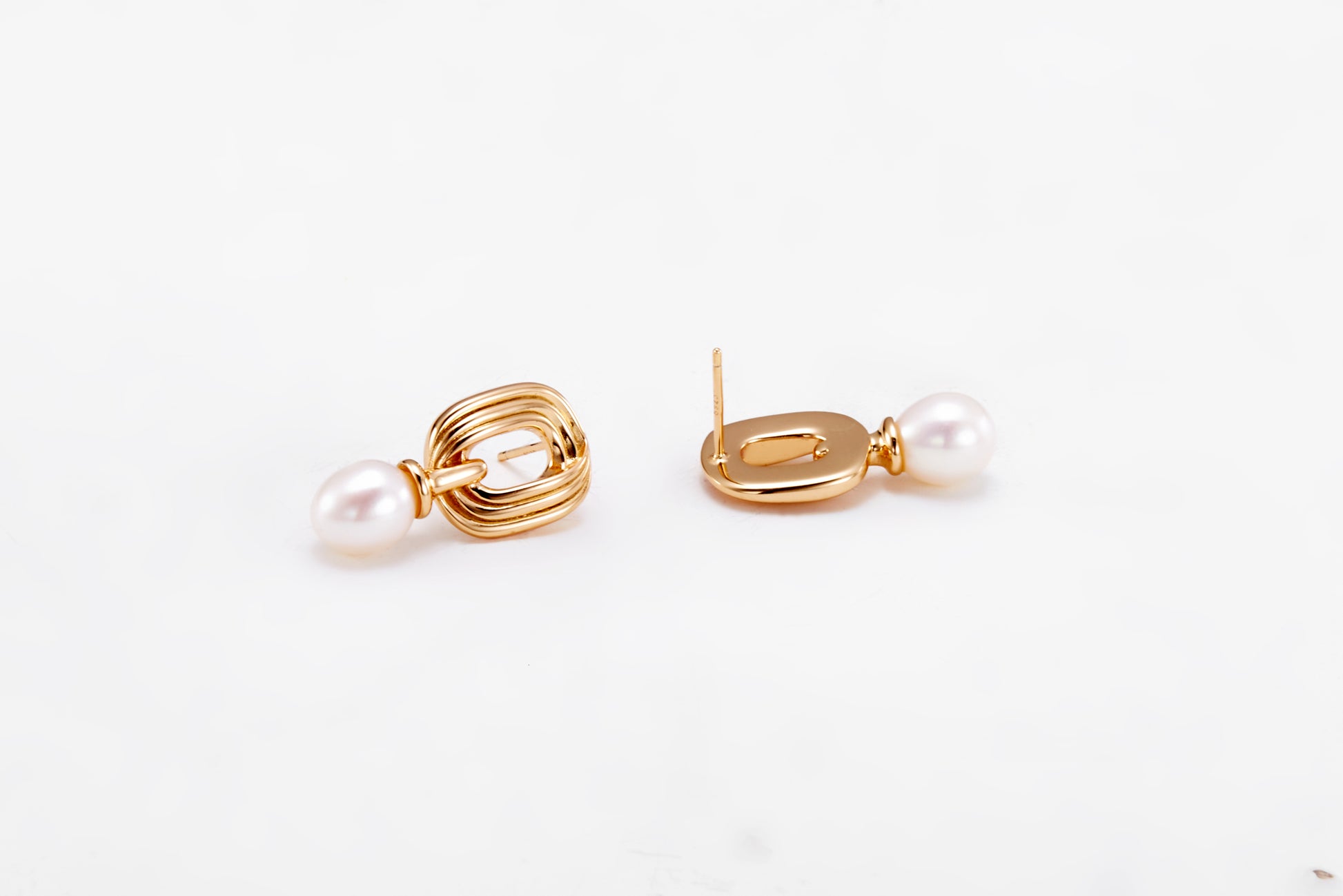 gold plated pearl clove earrings for women and girls