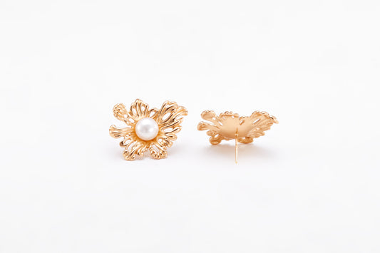 gold plated pearl clove earrings for women and girls