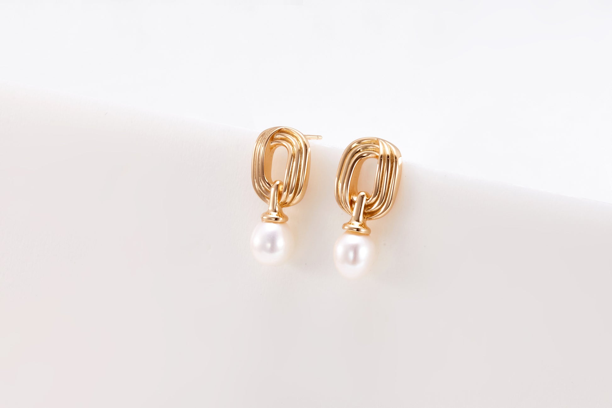 gold plated pearl clove earrings for women and girls