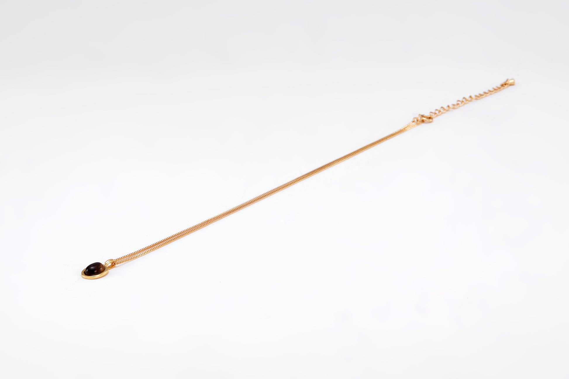 Gold-plated necklace with carnelian for girls and women 