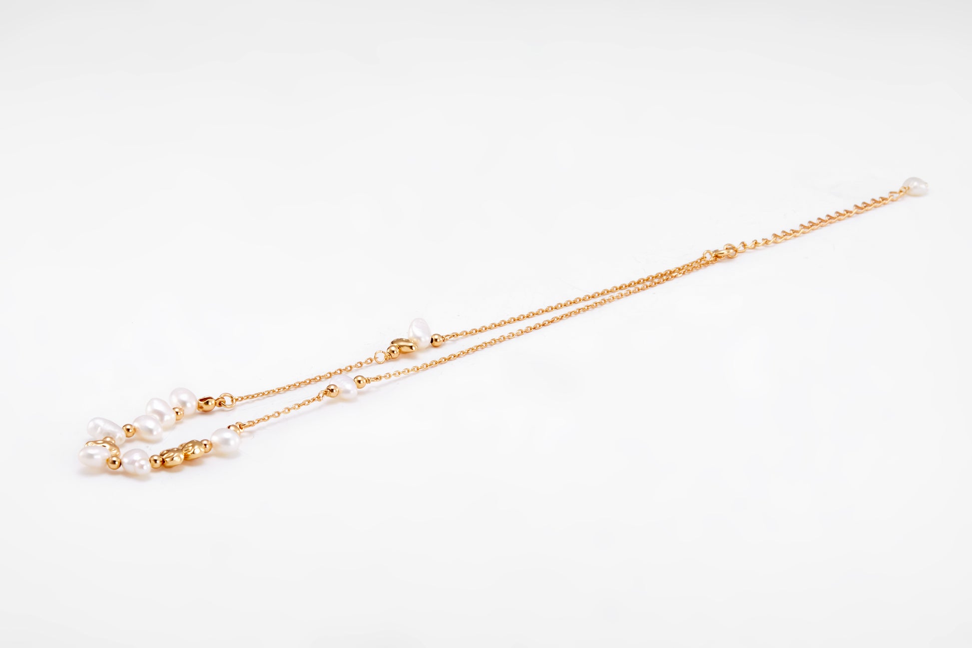 Gold-plated pearl necklace for girls and women 