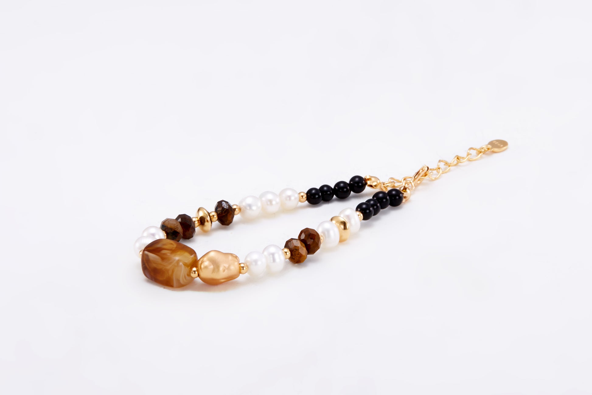 gold plated pearl bracelet for girls and women