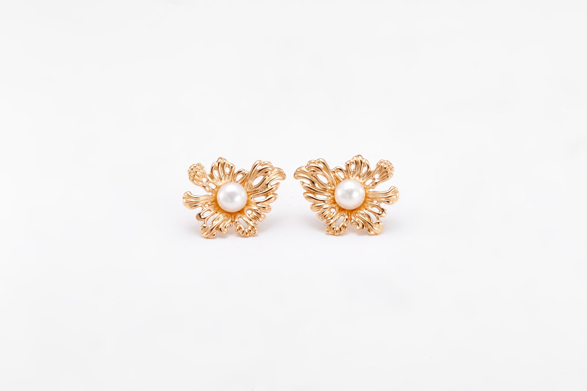gold plated pearl clove earrings for women and girls