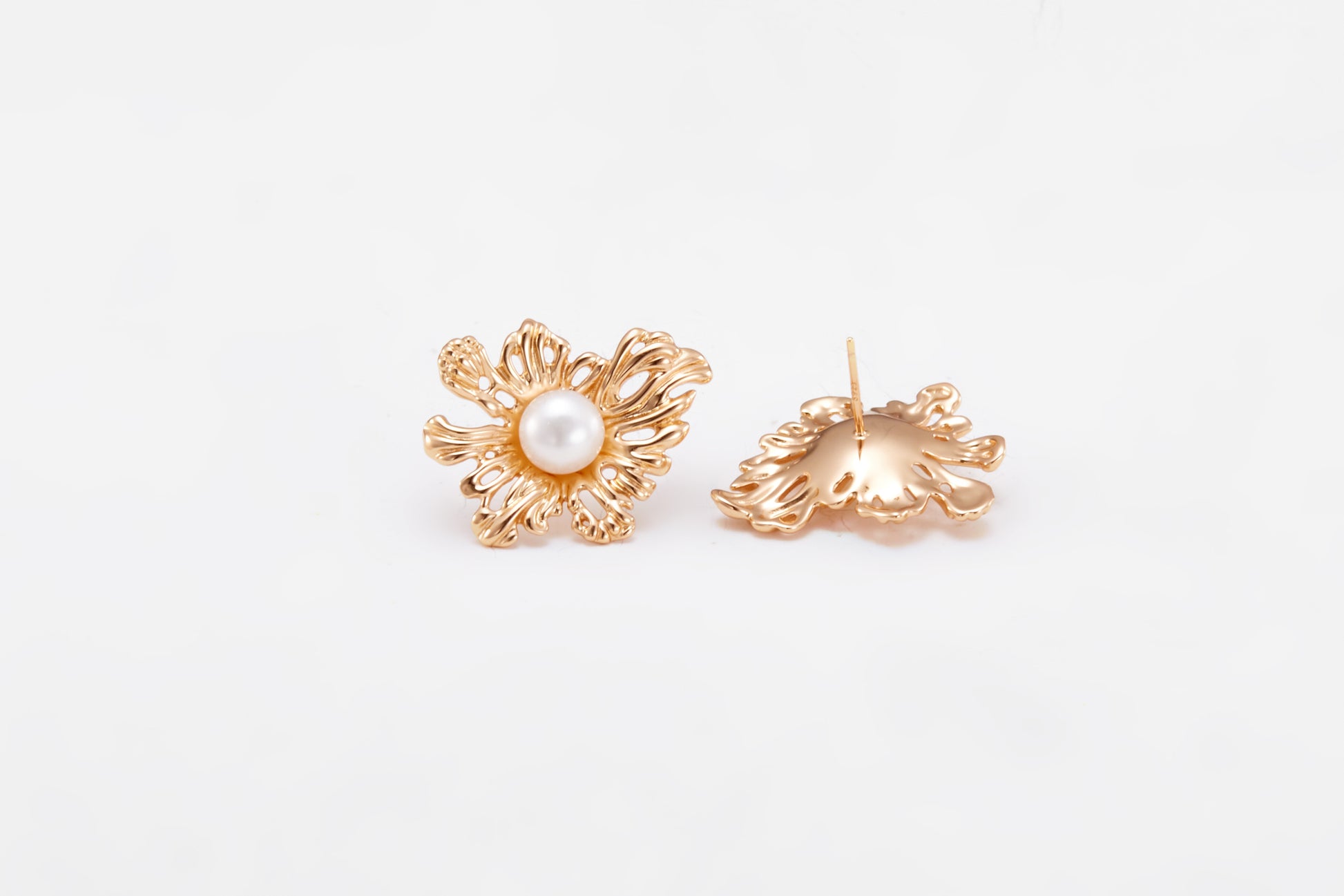 gold plated pearl clove earrings for women and girls
