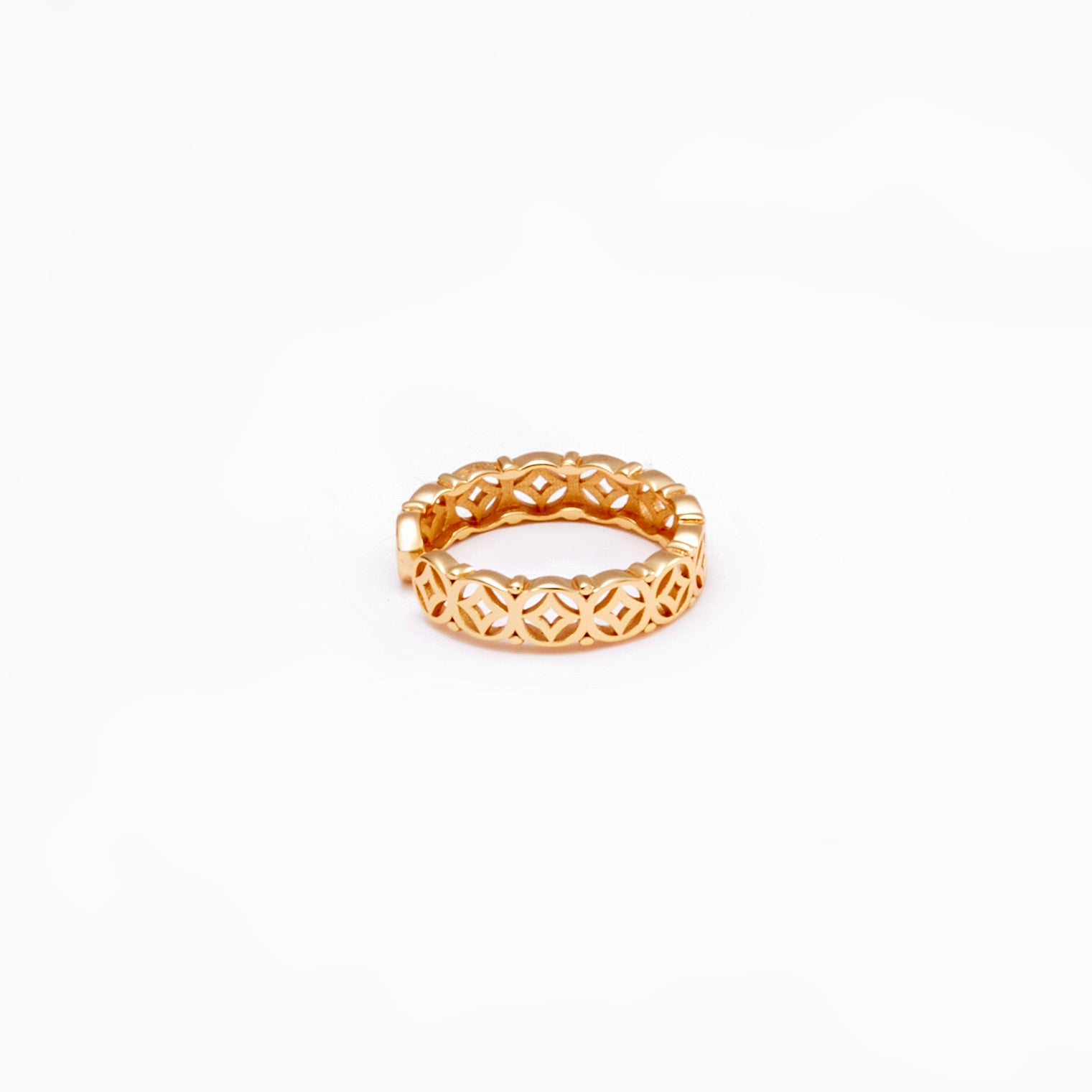 Gold plated adjustable size ring for girls and women 