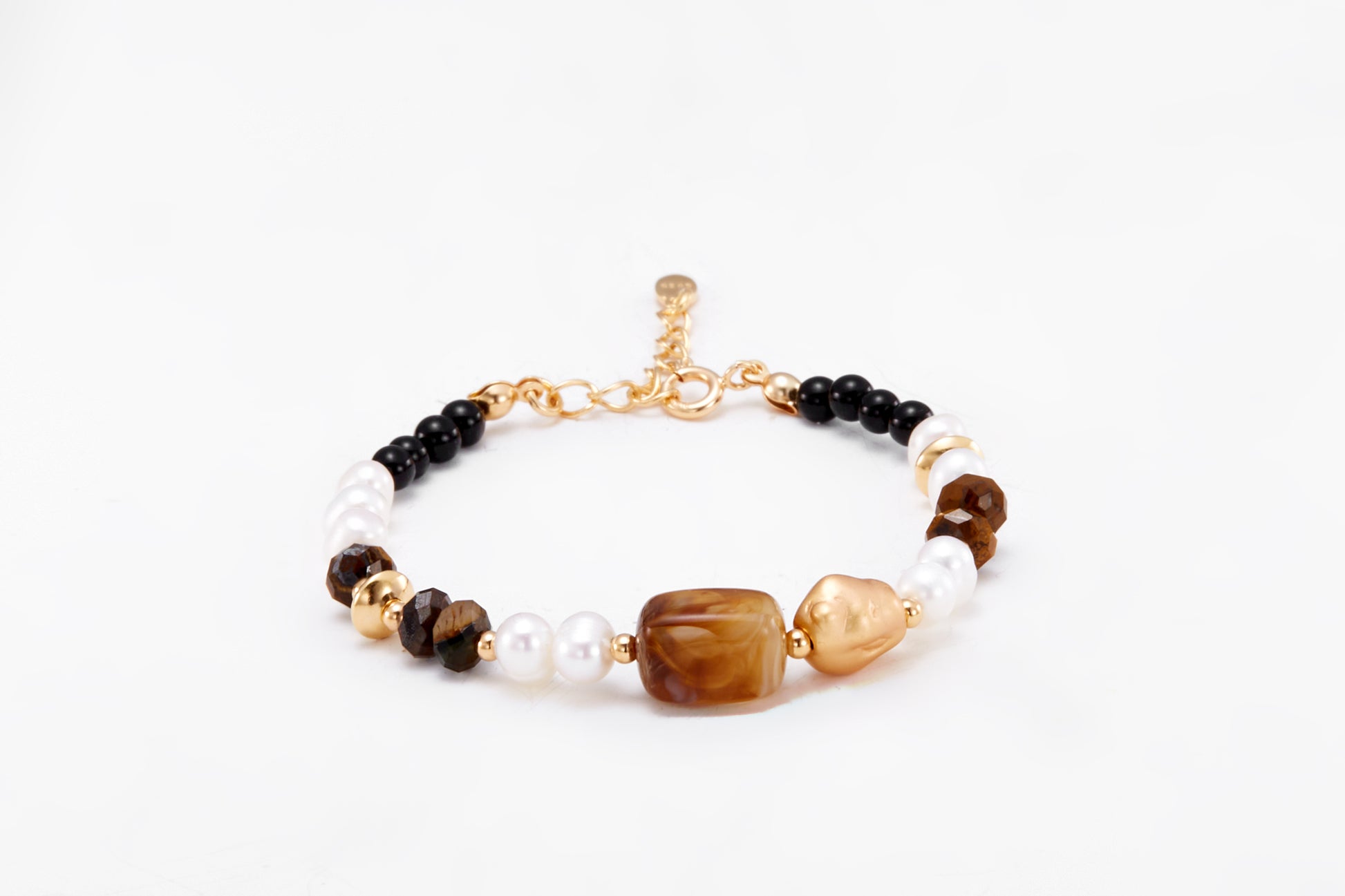 gold plated pearl bracelet for girls and women